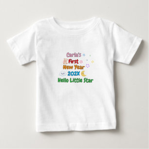 Personlig Baby's Första Nyår – Sött Design T Shirt