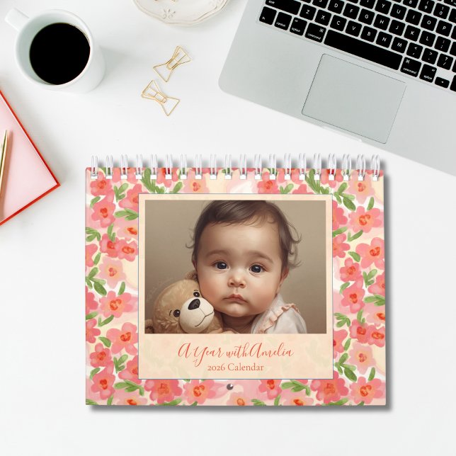 Personlig Babys Fotokalender – Minnesskänk Kalender (Baby Photo Calendar Gift for Grandparents, Aunts, and Uncles)