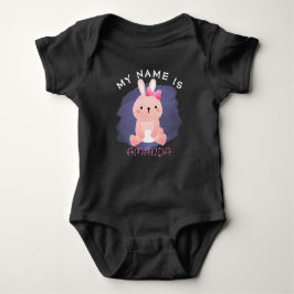 Personlig Babyshower med Namn - Akvarell Kanin T Shirt