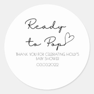 Personlig Babyskor Runt Klistermärke