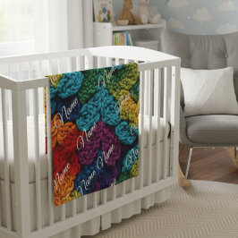 Personlig babyspy med namn fleecefilt