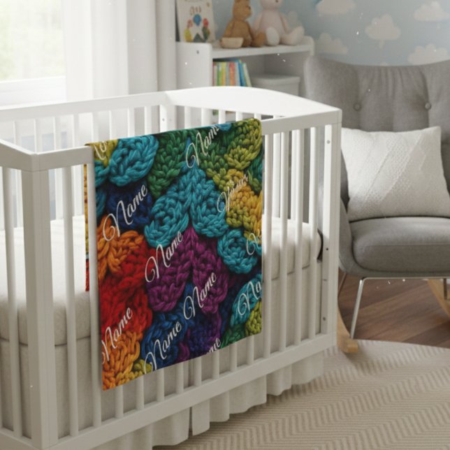 Personlig babyspy med namn fleecefilt (Skapare uppladdad)