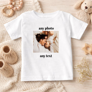 Personlig babytröja med eget foto och textpresent t shirt