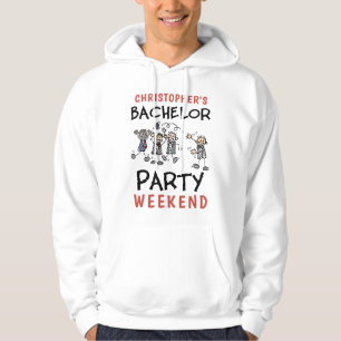 Personlig Bachelor Party Helg Hoodie