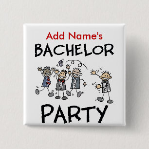 Personlig Bachelor Party-knappar Knapp