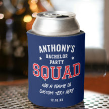 Personlig Bachelor Party Squad Red Navy