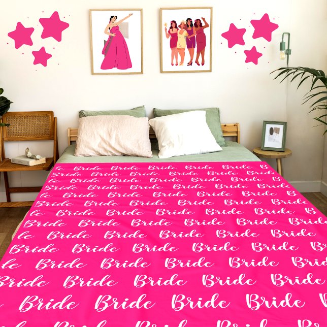 Personlig Bachelorette Bride Mönster Fleecefilt (Skapare uppladdad)