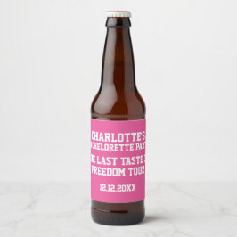Personlig Bachelorette Last Taste of Freedom Ölflaska Etikett