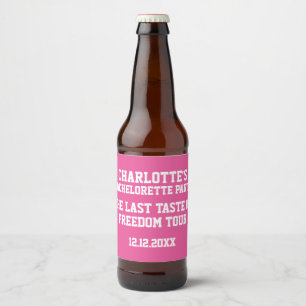Personlig Bachelorette Last Taste of Freedom Ölflaska Etikett