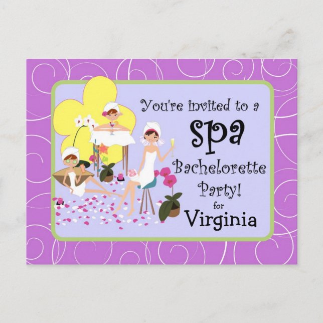 Personlig Bachelorette Party-inbjudningar Inbjudan Vykort (Framsida)
