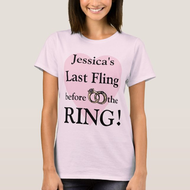 Personlig Bachelorette Party t-shirts (Framsida)