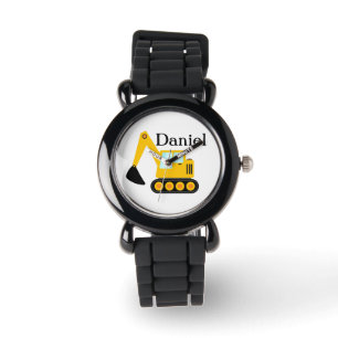 Personlig Backhoe Black Barn Watch Armbandsur