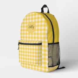 Personlig backpack med gul mönster