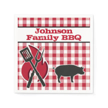 Personlig Backyard BBQ Picnic Party Napkins