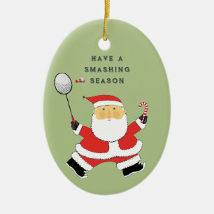 personlig badminton-samlarobjekt julgransprydnad keramik