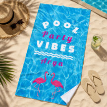 Personlig badpartystämning strandhandduk