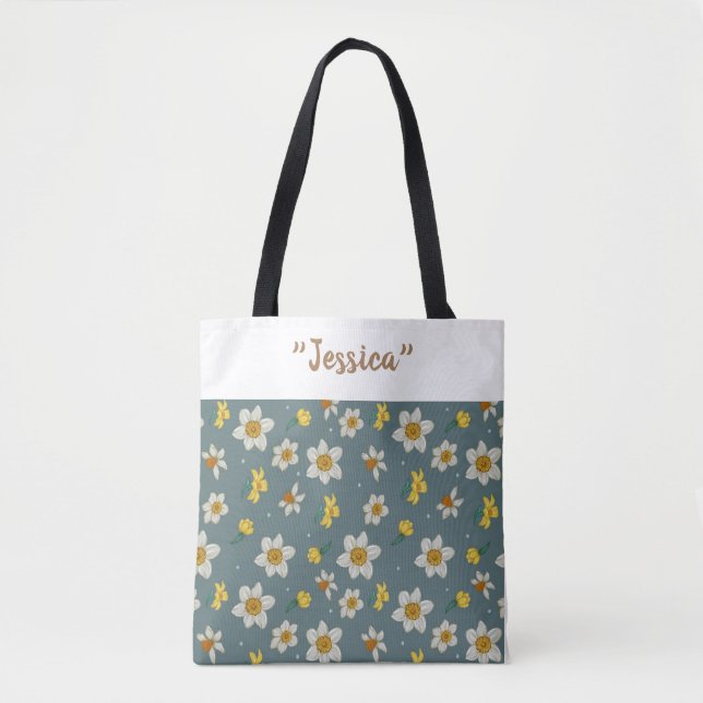"Personlig Bag: Juicy Narcissus" Tygkasse (Framsida)
