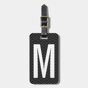 Personlig-bagagemärke i monogram brev bagagebricka
