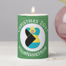 Personlig bahamansk ängel julflagga 