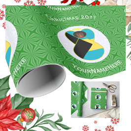 Personlig Bahamansk Flagga Svart Ängel Jul Presentpapper