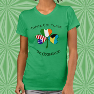Personlig Bahamas Irland USA Shamrock Kvinnor T Shirt