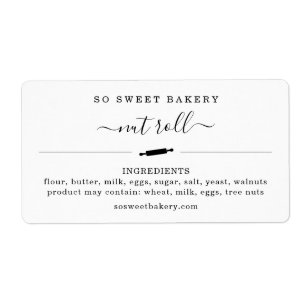 Personlig Bakery Food Sticker Fraktsedel