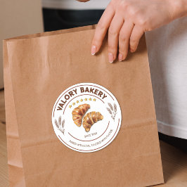 Personlig Bakery Product Label (CROISSANTS) Runt Klistermärke