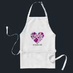 Personlig Baking Älskare Heart Namn Förkläde<br><div class="desc">Rosa Personlig Baking Älskare Personlig Apron</div>