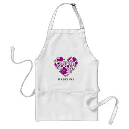 Personlig Baking Älskare Heart Namn Förkläde