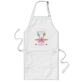 Personlig Baking Apron for Women Långt Förkläde