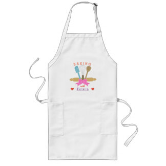 Personlig Baking Apron for Women Långt Förkläde