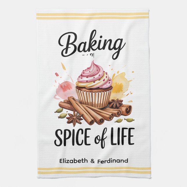 Personlig Baking är Life Towels spice Kökshandduk (Vertikal)