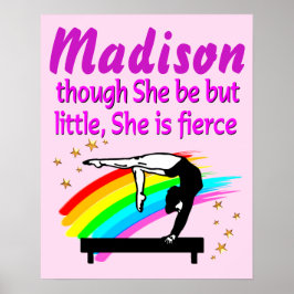 PERSONLIG BALANCE BEAM QUEEN GYMNASTICS POSTER