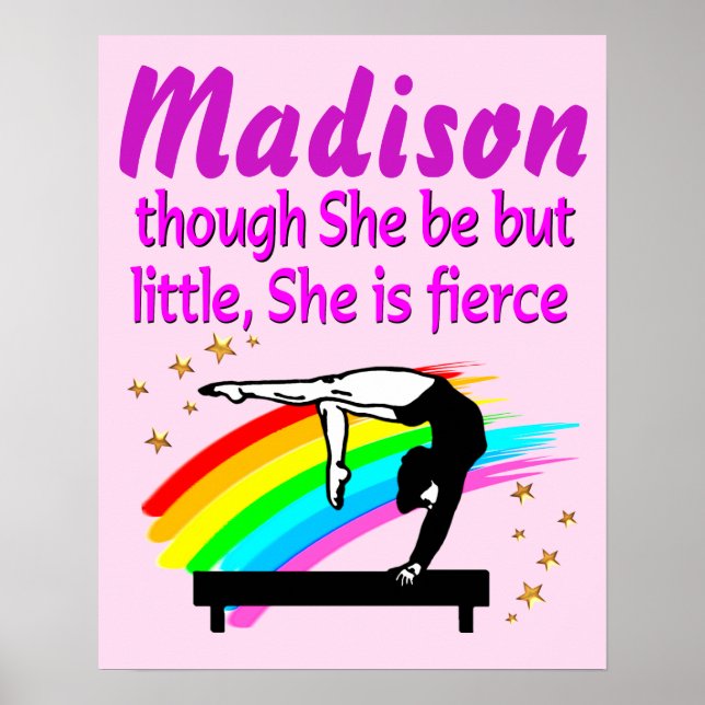 PERSONLIG BALANCE BEAM QUEEN GYMNASTICS POSTER (Framsidan)