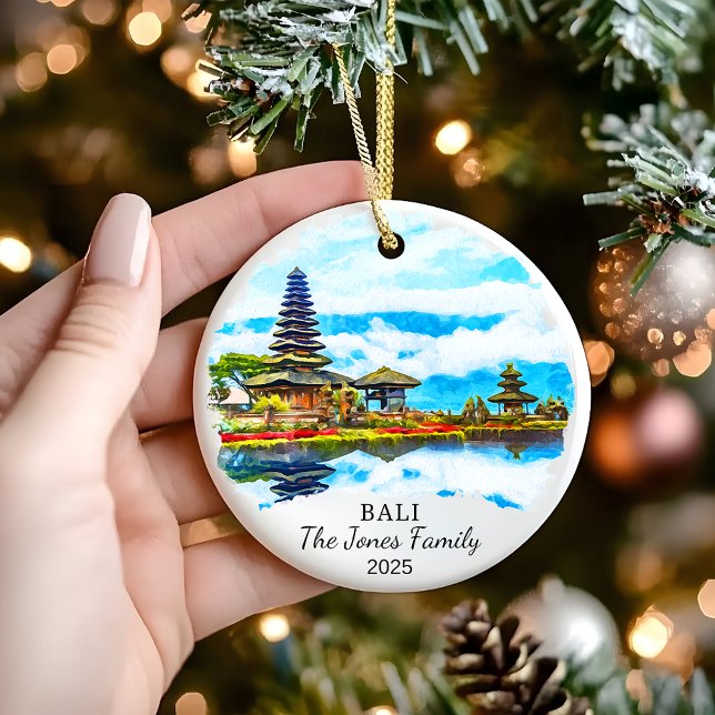Personlig Bali Ornament, Bali Gift Julgransprydnad Keramik (Skapare uppladdad)