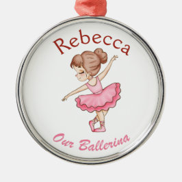 Personlig ballerina Gift, anpassningsbar ballet da Julgransprydnad Metall