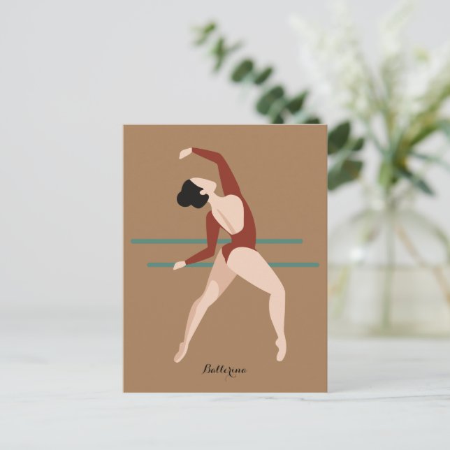 Personlig Ballerina Gift-vykort Vykort (Stående Fram)
