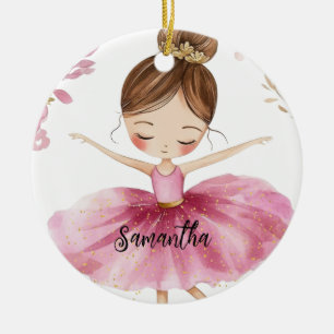 Personlig Ballerina Julgransprydnad Keramik
