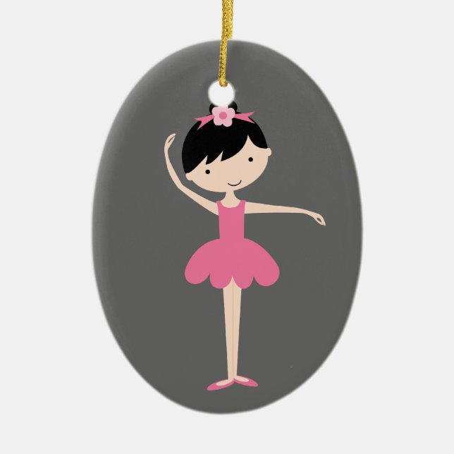 Personlig Ballerina julprydnad Julgransprydnad Keramik (Framsidan)