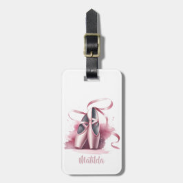 Personlig Ballerina Rosa Ballet Shoes Bagagebricka