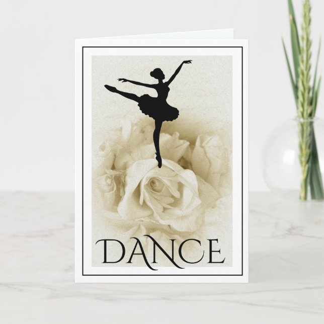 Personlig Ballerina sofistikerad Ballet Dance Kort (Framsida)