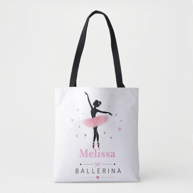 "Personlig ballerinaväska | Anpassat namn  Tygkasse (Framsida)