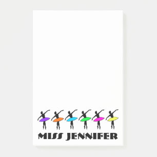 Personlig Ballet Dance Teacher Ballerina Pointe Post-it Block