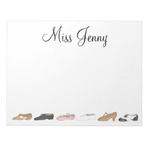 Personlig Ballet Tap Jazz Dance Teacher Gift Anteckningsblock