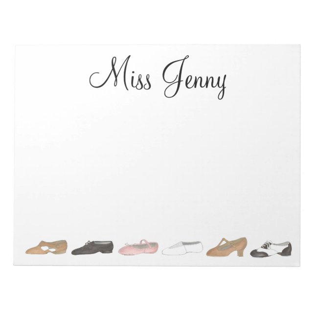 Personlig Ballet Tap Jazz Dance Teacher Gift Anteckningsblock (Framsida)