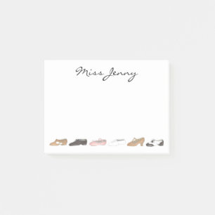 Personlig Ballet Tap Jazz Dance Teacher Gift Post-it Block