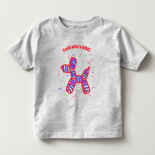 Personlig Ballonghund Fest T Shirt (Framsida)