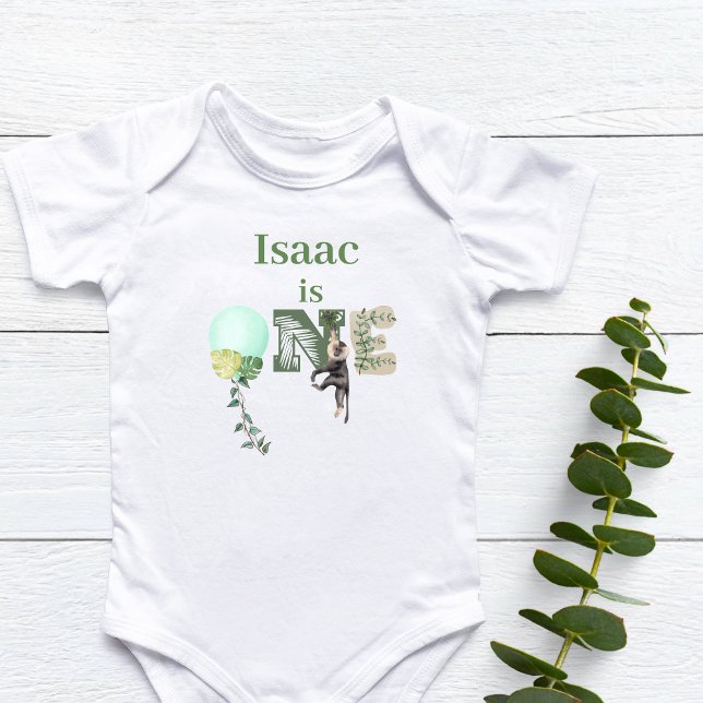Personlig Balloon 1:a födelsedag Baby Bodykostym T Shirt (Personalized Balloon 1st Birthday Baby Bodysuit)