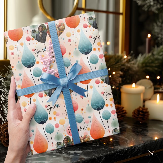 Personlig Balloon Firande, Foton och Namn Presentpapper (Skapare uppladdad)