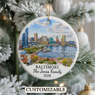 Personlig Baltimore-ornament, specialdesignad Mary Julgransprydnad Keramik